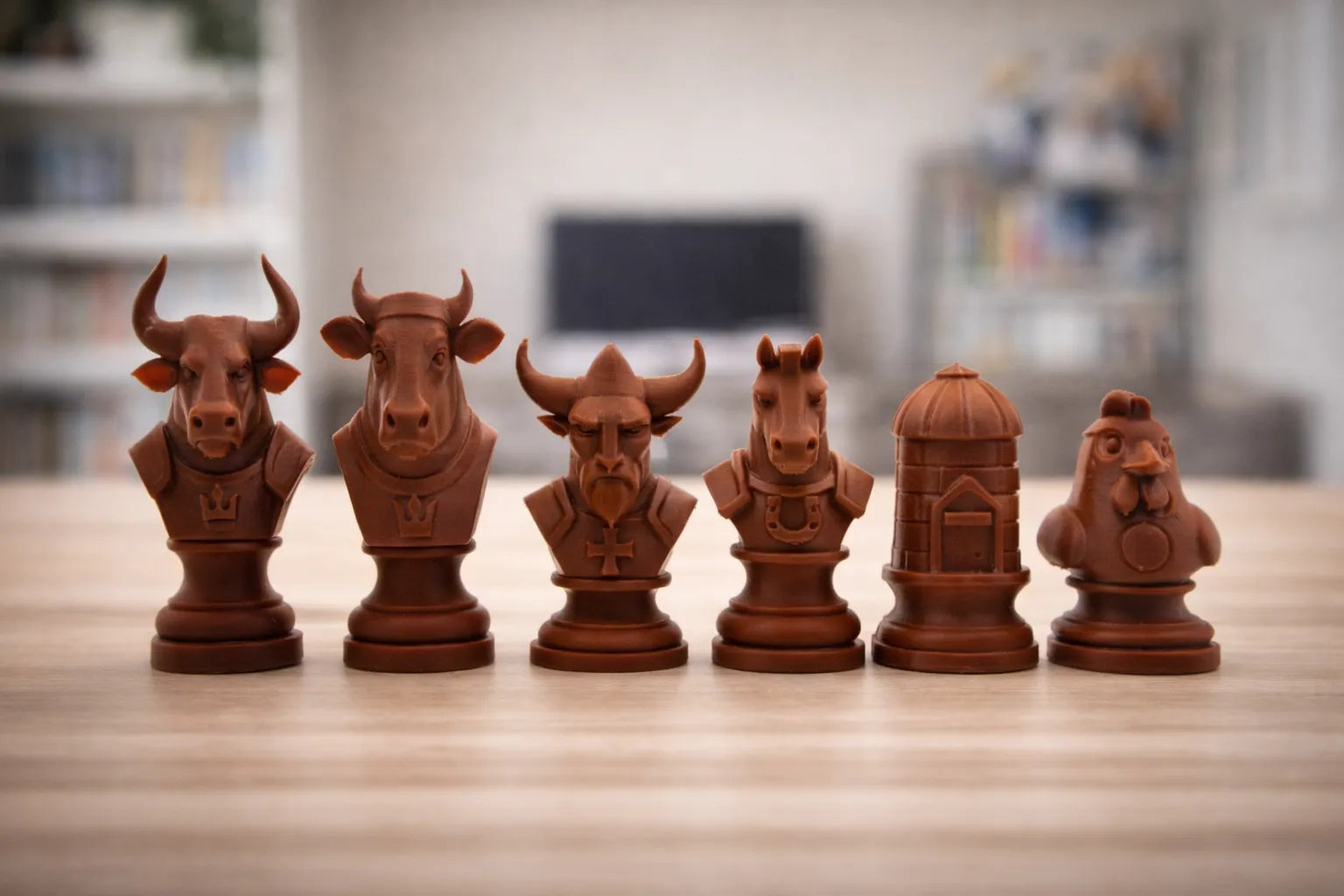 Çiftlik Hayvan Temalı Satranç Taşları