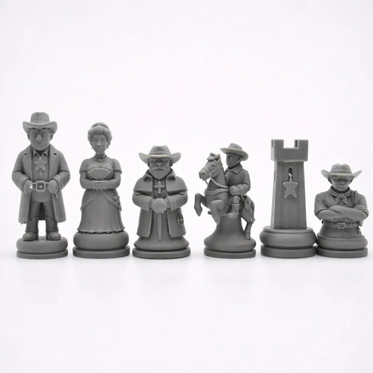 Kovboy Temalı Satranç Taşları