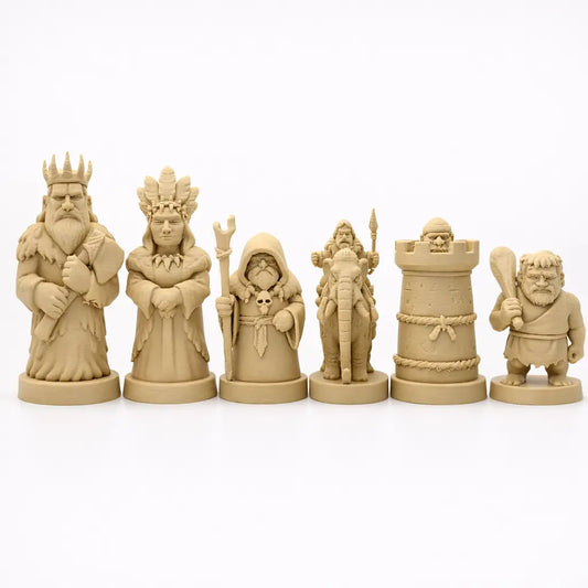Mağara Adamı Temalı Satranç Taşları