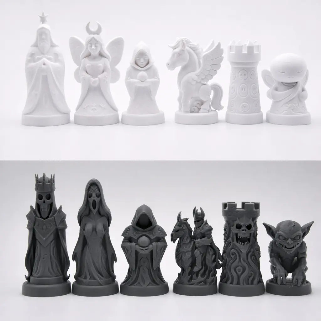 Melek ve Gece Muhafızı Temalı Satranç Takımı