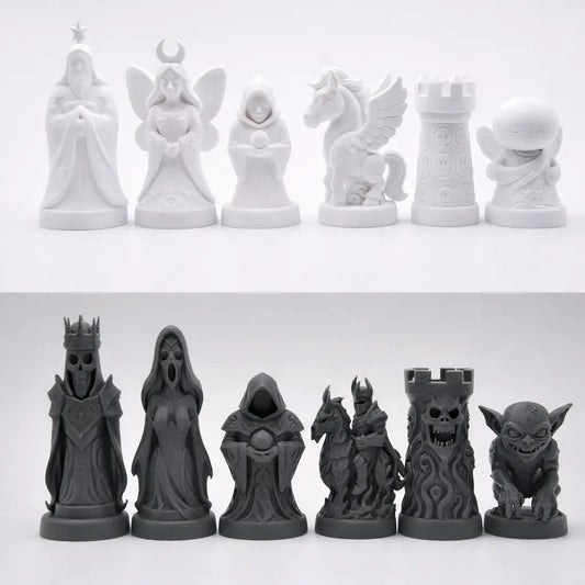 Melek ve Gece Muhafızı Temalı Satranç Takımı