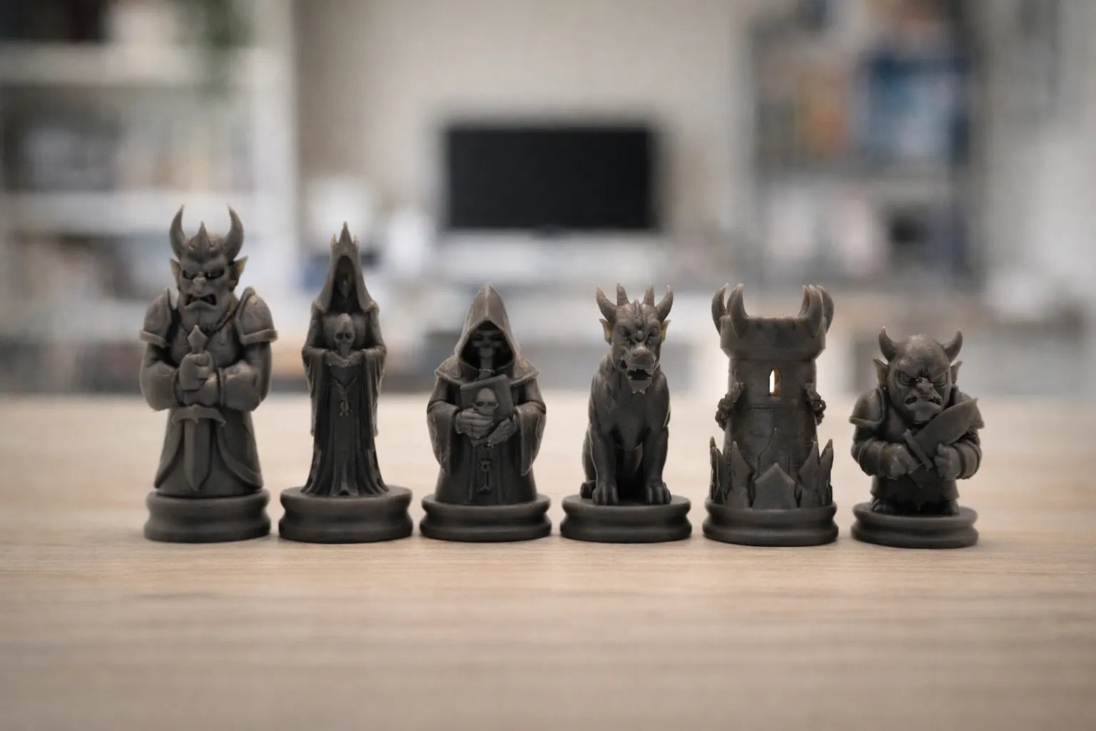 Korku Temalı Satranç Taşları