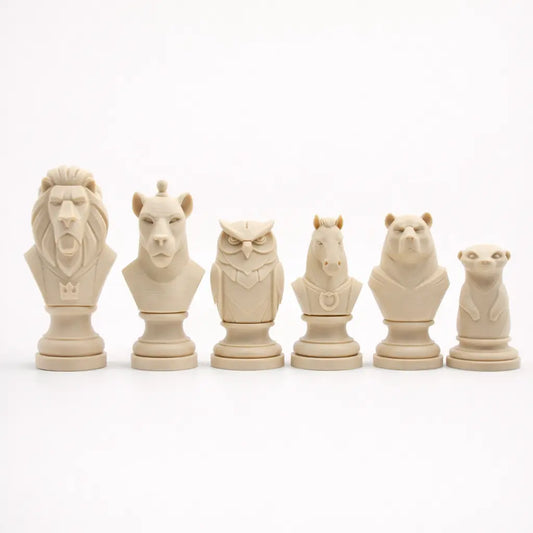 Vahşi Hayvanlar Temalı Satranç Taşları