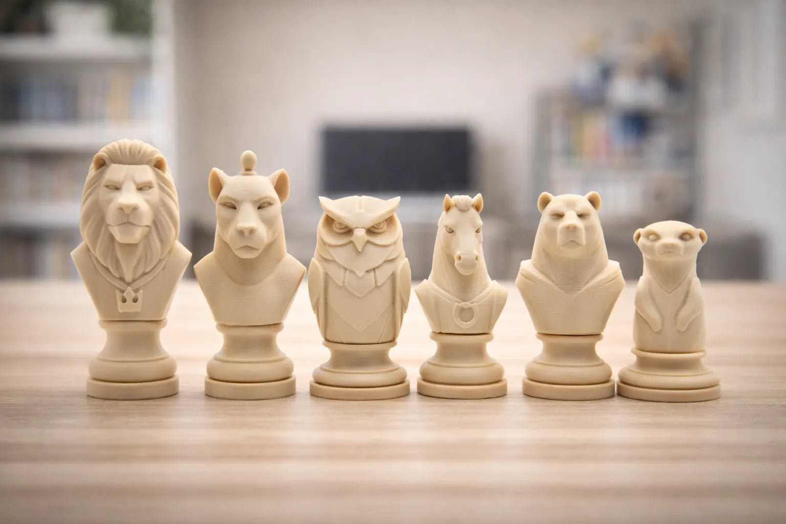 Vahşi Hayvan Temalı Satranç Taşları